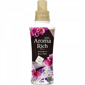 LION Кондиционер для белья - с богатым ароматом натуральных масел "Soflan Aroma Rich Juliette" - "Джульетт" бутылка с дозатором 480 мл.
