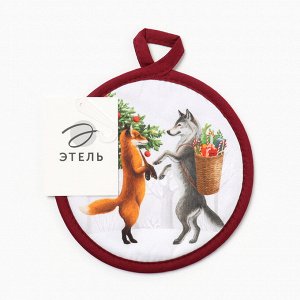 Прихватка Этель «Новый год» 17x17 см, 100% хлопок, саржа