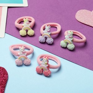 Резинки для волос «Малышка», набор 10 шт., единорожка