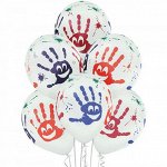 14&quot; шелкография пастель Ладошки Улыбка 5 цветов