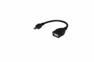 USB кабель OTG micro USB на USB шнур 0.15 м черный REXANT