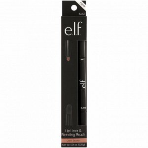 E.L.F. Cosmetics, Лайнер для губ и кисточка для растушевки, темно-коричневый, 0,25 г (0,01 унция)