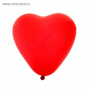 Шар латексный 12" "Сердце", набор 25 шт., цвет красный