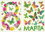 Набор наклеек 8 Марта