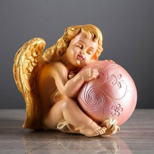 Статуэтка "Ангел с шаром" цветная микс