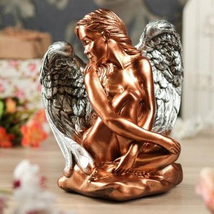 Статуэтка "Ангел-девушка", бронза, цветная