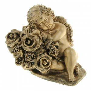 Статуэтка "Ангел с розами" большая бронза