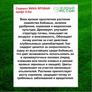 Сидерат ВИКА ЯРОВАЯ крафт 0,5кг (Зеленый исток)