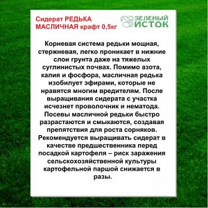 Сидерат РЕДЬКА МАСЛИЧНАЯ крафт 0,5кг (Зеленый исток)