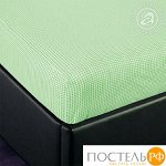250 Простыня трик. на резинке 60*120 арт. 250 клетка зел., высота 10 см