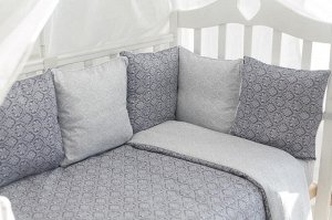 Набор в стандартную кроватку Этюд серый