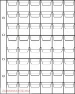Лист на 48 ячеек с «клапанами», 200х250 мм