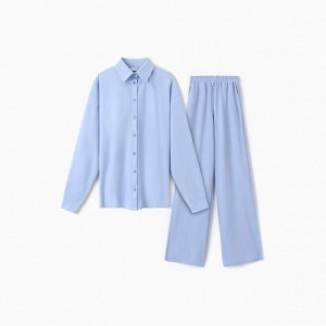 Костюм женский (рубашка, брюки) MINAKU: Home Collection, голубой