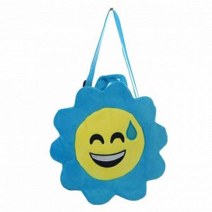 Мягкая сумочка "Улыбчивый смайлик" синяя окантовка