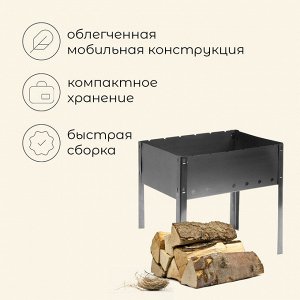 Мангал maclay "Искорка", 6 шампуров, 35x24x35 см, металлический, разборный