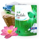 Kaiteki Капсулы для стирки 3в1 &quot;Softener&quot;, аромат Мята и Лотос, 15 шт