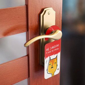 Табличка на дверную ручку "Кот"