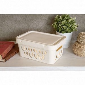 ЯЩИК С КРЫШКОЙ УНИВЕРСАЛЬНЫЙ "DELUXE", 4,6Л (бежевый)