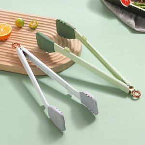 Кухонные щипцы, цвет зелёный, 34 см