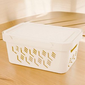 ЯЩИК С КРЫШКОЙ УНИВЕРСАЛЬНЫЙ "DELUXE", 4,6Л (бежевый)