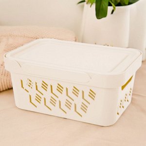 ЯЩИК С КРЫШКОЙ УНИВЕРСАЛЬНЫЙ "DELUXE", 4,6Л (бежевый)