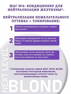 Концепт Кондиционер от желтизны Дымчатый аметист Concept NEXT LEVEL BLOND 300 мл