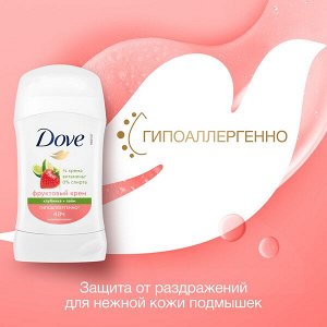 NEW !!! Dove гипоаллергенный антиперспирант-карандаш КЛУБНИКА-ЛАЙМ с защитой от пота и запаха на 48 ч 40 мл