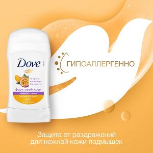 NEW !!! Dove гипоаллергенный антиперспирант-карандаш МАРАКУЙЯ-ПЕРСИК с защитой от пота и запаха на 48 ч 40 мл