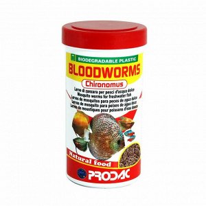 Prodac  BLOODWROMS CHYRONOMUS 100мл/7гр: натуральный корм-деликатес для пресновод. декорат. рыб.