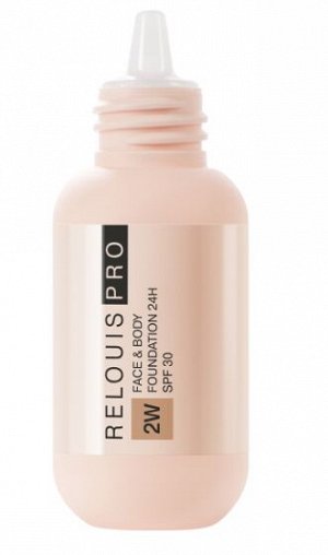 ТОНАЛЬНЫЙ КРЕМ RELOUIS PRO FACE&BODY FOUNDATION 24H SPF 30  2W СРЕДНИЙ ОЛИВКОВЫЙ