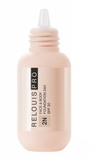 ТОНАЛЬНЫЙ КРЕМ RELOUIS PRO FACE&BODY FOUNDATION 24H SPF 30 2N СРЕДНИЙ НЕЙТРАЛЬНЫЙ тон
