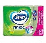Бумага туалетная Zewa  Плюс Яблоко 2 слоя12 рул