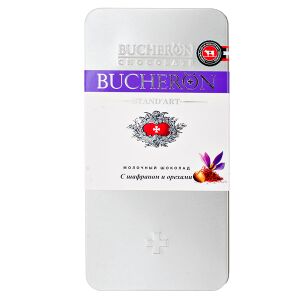 шоколад BUCHERON ж/б Молочный с Шафраном и орехами 100 г 1/10