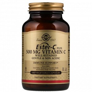 Ester-C Plus, Витамин C,  500 мг, 100 вегетарианских капсул