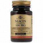 Solgar, Niacin (Vitamin B3), 100 mg, 100 Tablets