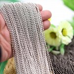 Цепочка с шариками, диаметр 1,2 мм, цвет платина, 1 метр