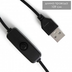 Светильник настольный на прищепке «Офисный черный» 24LED USB 11x7.5x60.5 см