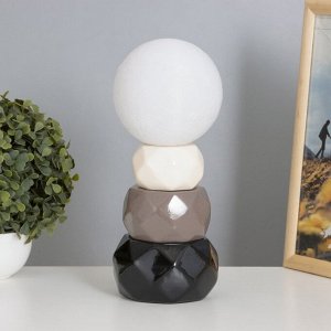 Лампа настольная «Амани» 1x40 Вт Е14 белый/кофе 11.5x11.5x28 см