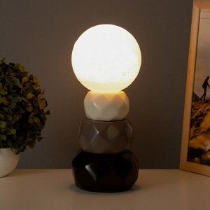 Лампа настольная «Амани» 1x40 Вт Е14 белый/кофе 11.5x11.5x28 см