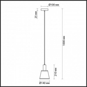 3638/1 MODERNI LN19 177 черный Подвес E14 60W 220V MARCUS