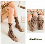 Леопардовые носочки, плотной вязки