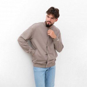 Толстовка мужская (бомбер) MIST Men's casual размер, серо-бежевый