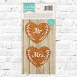 Наклейки пробковые &quot;Mr&amp;Mrs&quot;, 7 х 15 см