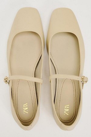 Балетки кожаные Zara