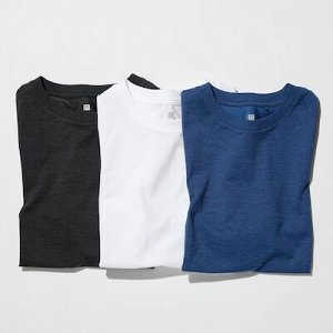 UNIQLO - футболка Ultra Stretch Dry EX с круглым вырезом - 00 WHITE