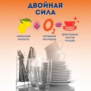 Порошок для посудомоечных машин "CuCute" с антибактериальным эффектом (с ароматом апельсина) 680 г, коробка с мерной ложкой, Япония