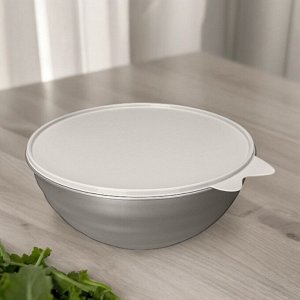 МИСКА С КРЫШКОЙ WAVE 0,85Л (Металлик бежевый)