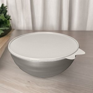 МИСКА С КРЫШКОЙ WAVE 0,85Л (Металлик бежевый)