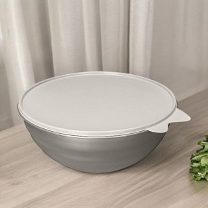 МИСКА С КРЫШКОЙ WAVE 0,85Л (Металлик бежевый)