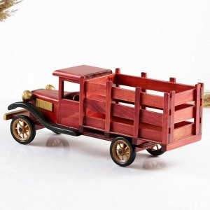 Фигурка дерево, держатель для бутылки «Грузовик», 38x15.5x11 см